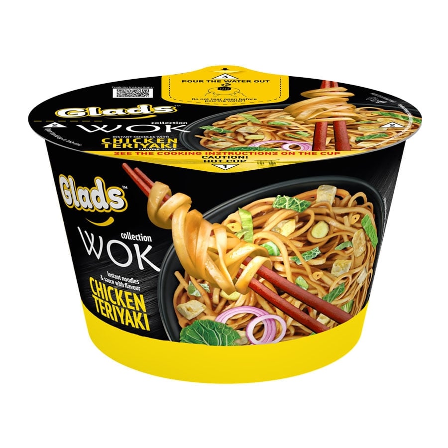 Локшина Glads 95 г стак. WOK Курка Теріякі.